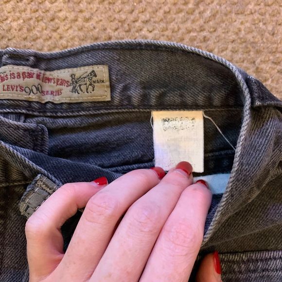 Levis 900 Series Silver Tab Mom Jeans size 27 x 31 USA Vintage Denim Gray - Picture 9 of 14